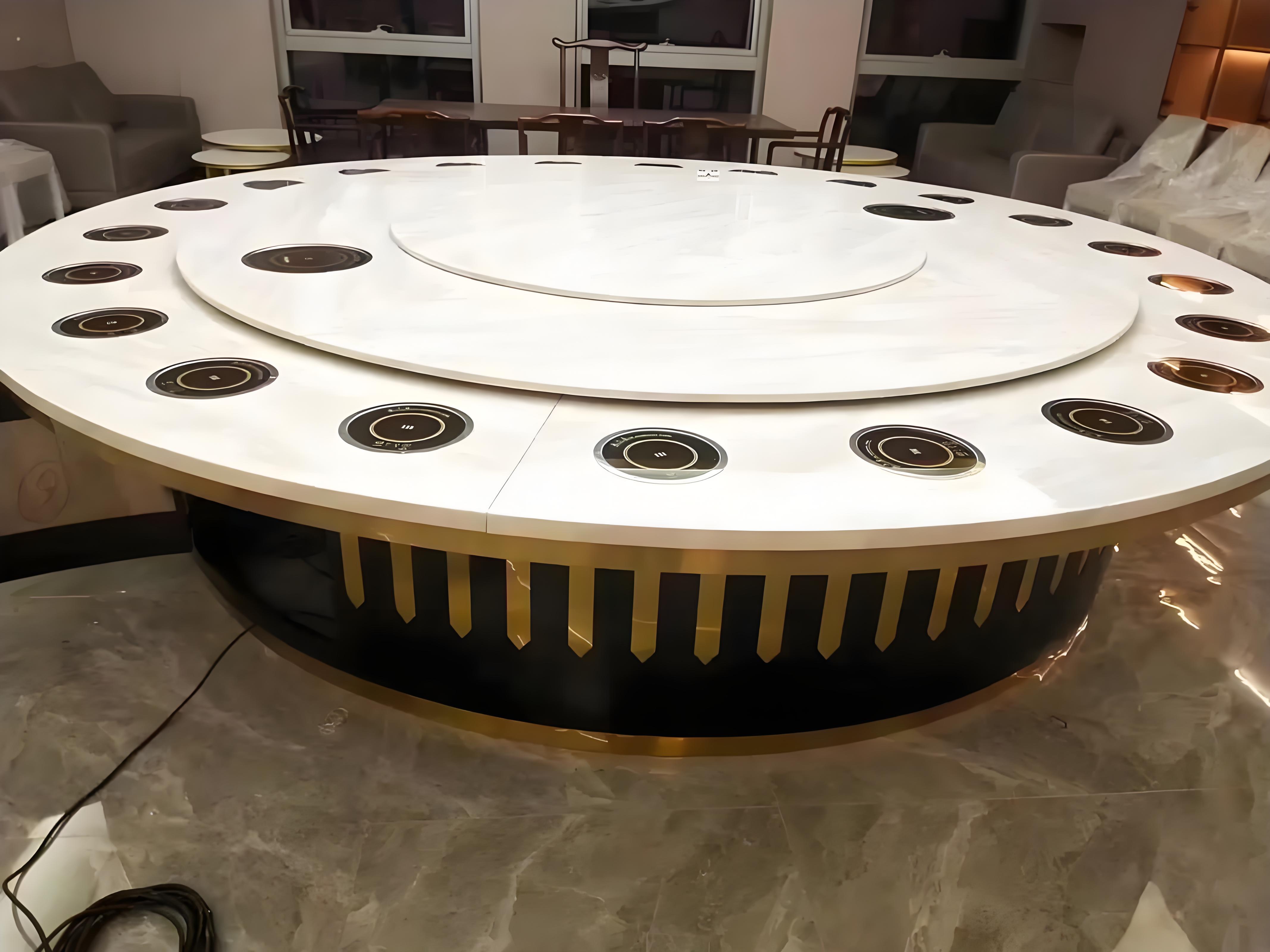 定西市旋转火锅桌中餐桌 - 价格